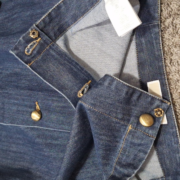Michael Kors denim button-up mini skirt - 12 - dark blue - Picture 3 of 7